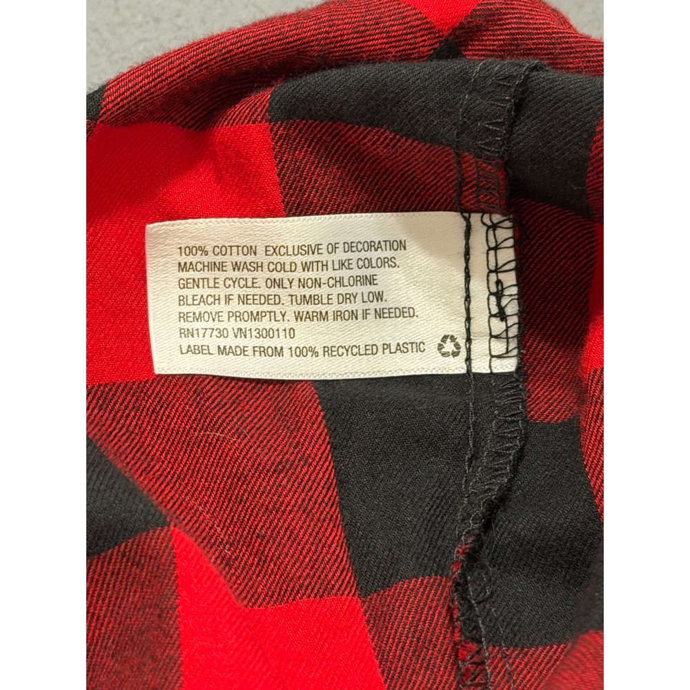 Wondershop Women's sz L Buffalo Plaid Pajama Set Red Black Cotton Sleepwear Cozy - Picture 8 of 8